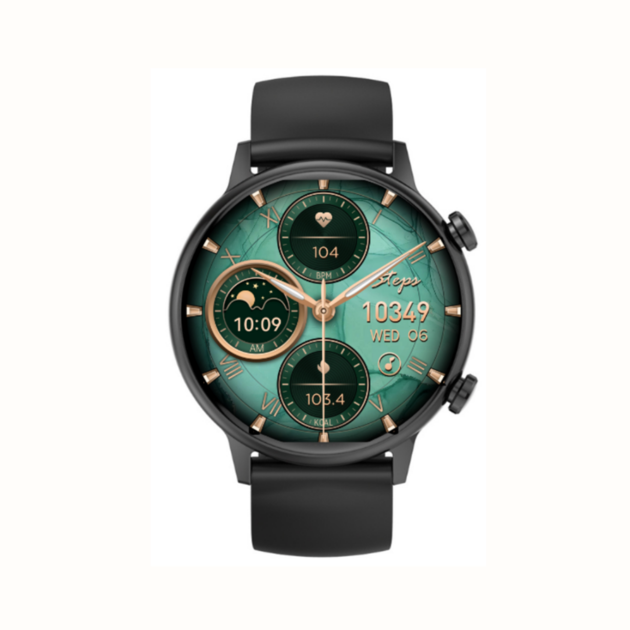 HK39 Women Smartwatch, AMOLED Display, Setup with Android device, Setup with Apple Device, Water resistance - IP68, Best Smart Watch, 2023, Track Activity,Track WOmens Health, Pedometer, Calorie Monitor, Sleep Tracking, Heart Rate Monitor, Blood Oxygen Monitor- Spo2, Multisport Mode, Color- Black