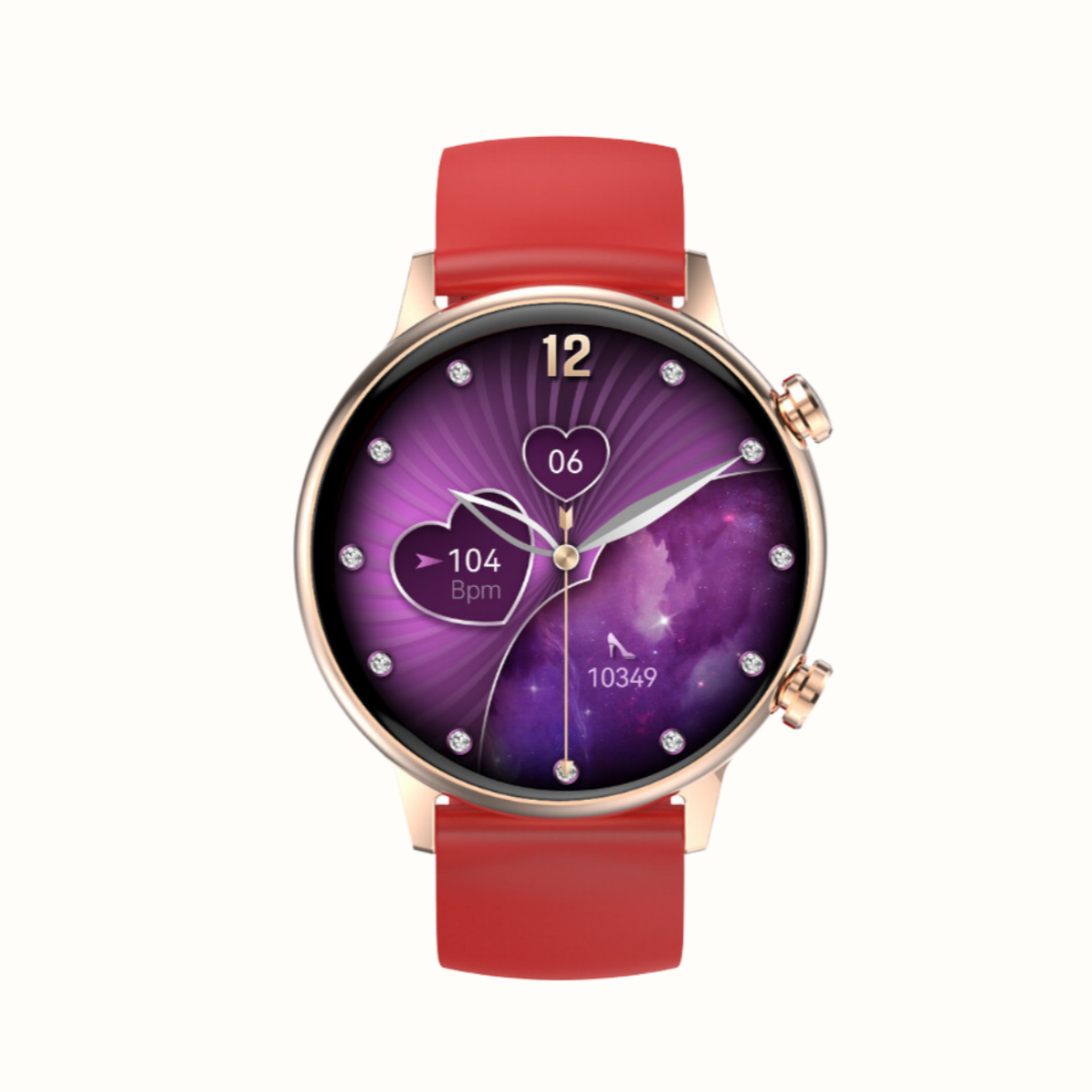 HK39 Women Smartwatch, AMOLED Display, Setup with Android device, Setup with Apple Device, Water resistance - IP68, Best Smart Watch, 2023, Track Activity,Track WOmens Health, Pedometer, Calorie Monitor, Sleep Tracking, Heart Rate Monitor, Blood Oxygen Monitor- Spo2, Multisport Mode, Color - Red