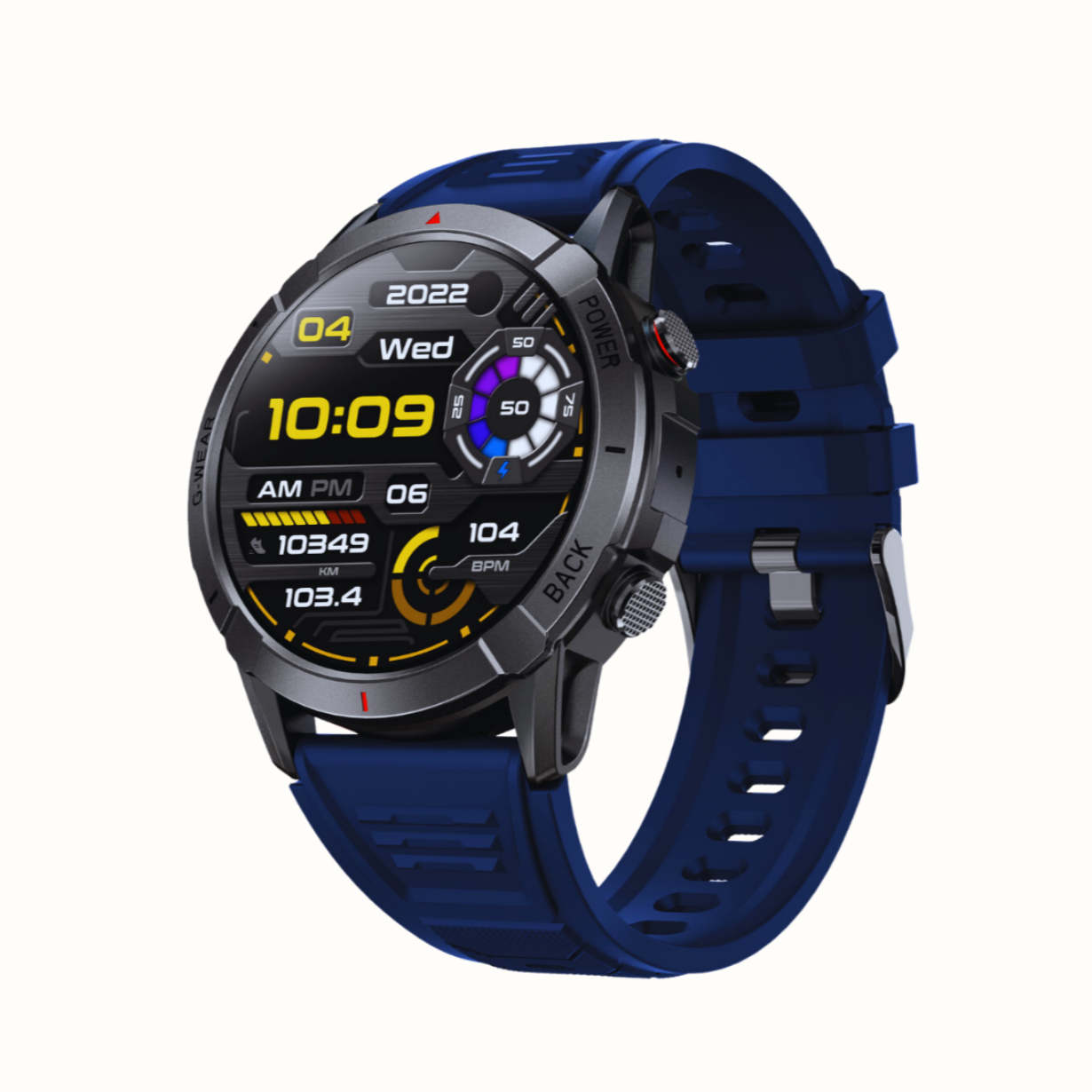 NX10 Sport Smartwatch, AMOLED Display, Setup with Android device, Setup with Apple Device, Water resistance - IP68, Best Smart Watch, 2023, Track Activity,Track WOmens Health, Pedometer, Calorie Monitor, Sleep Tracking, Heart Rate Monitor, Blood Oxygen Monitor- Spo2, Multisport Mode, Color - Blue